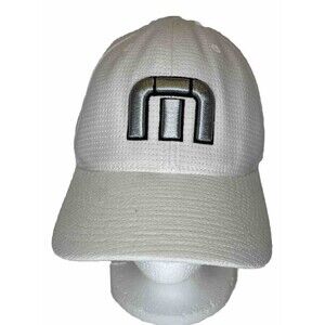 Travis Matthew’s Yupoong FlexFit Golf/Baseball Hat Cap White L/XL Logo
